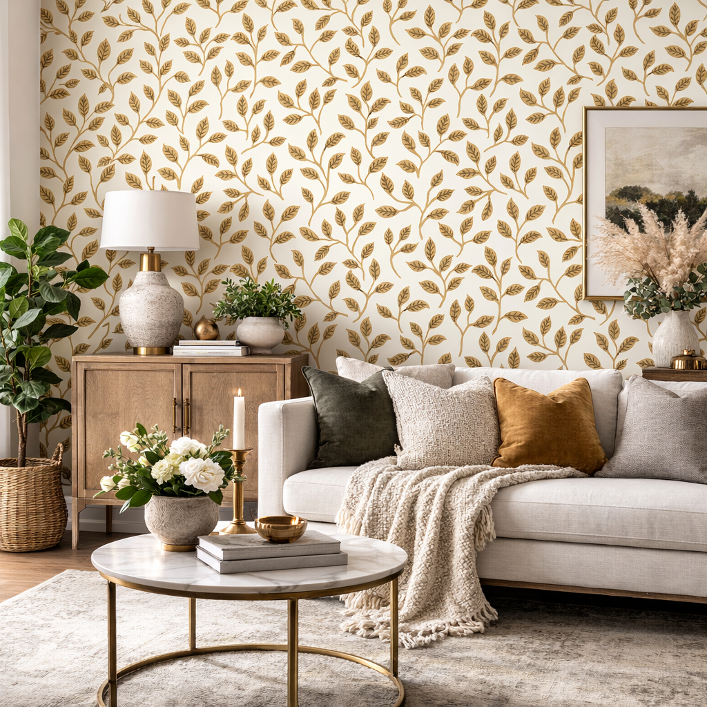 Warm Stone Textured Wallpaper