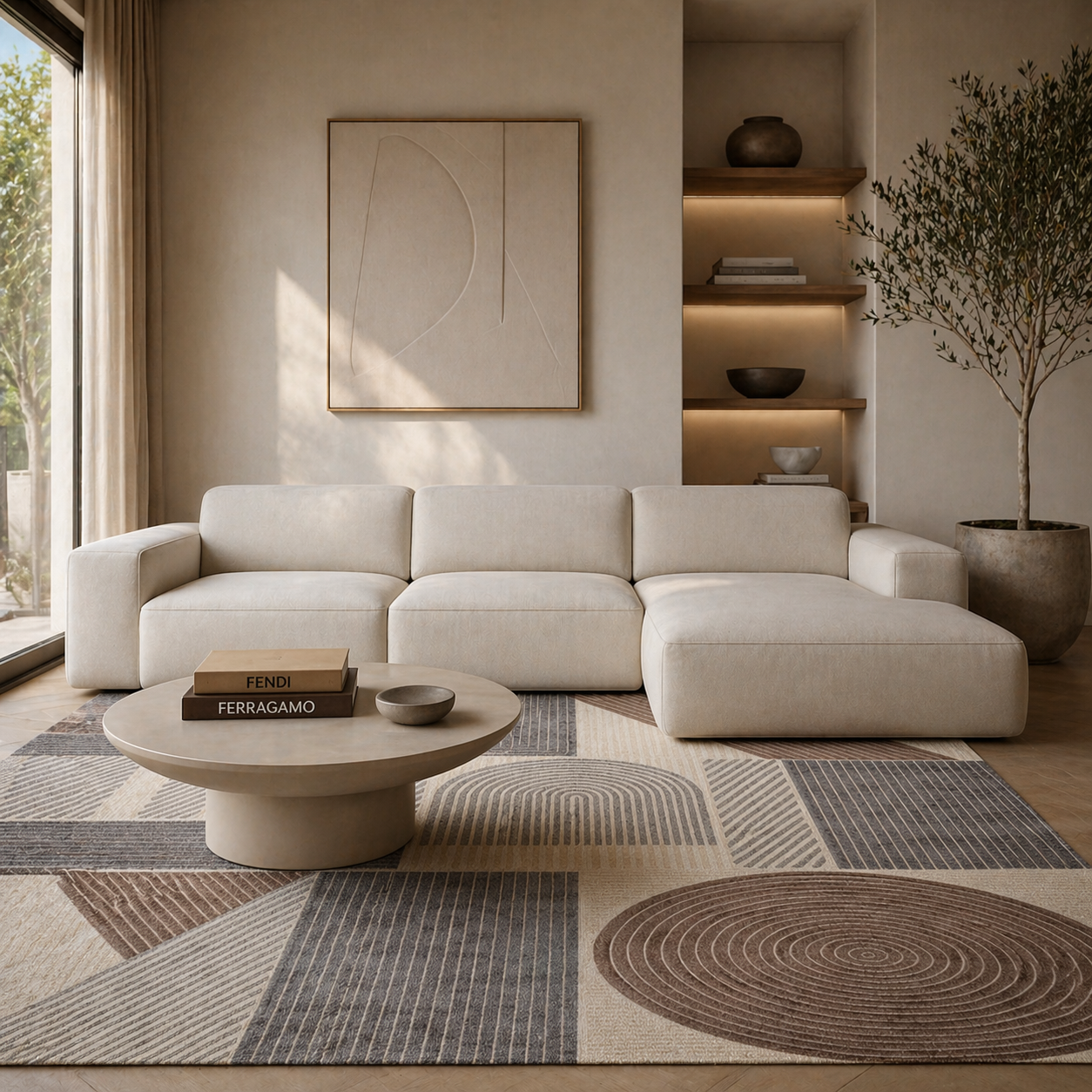 Achillies 0054- Beige/ Grey