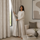 Waltz SnowCap Lined Jacquard Curtain