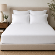 Egyptian Cotton Fitted Sheet White 400 Thread Count