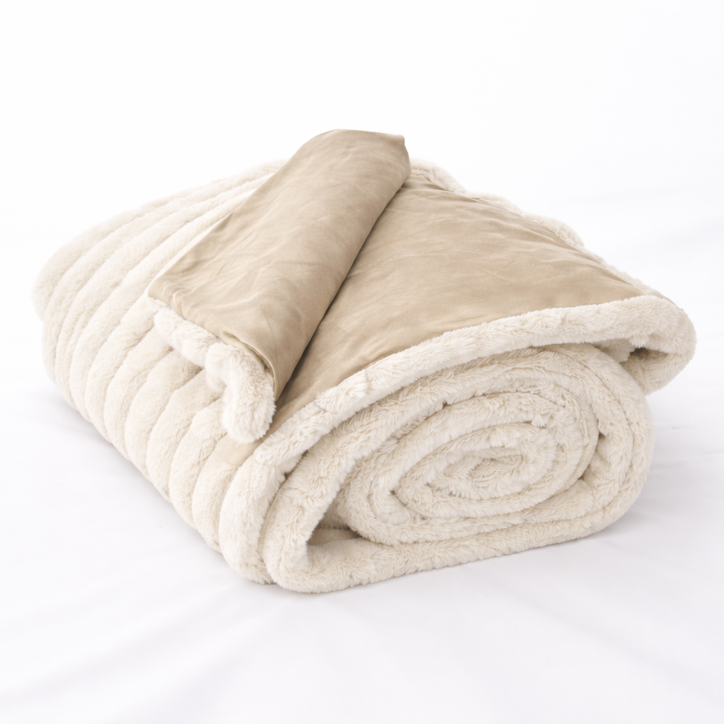 Bed Throw - Rochelle Cream (3m x 140cm)