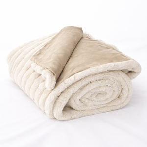 Bed Throw - Rochelle Cream (3m x 140cm)