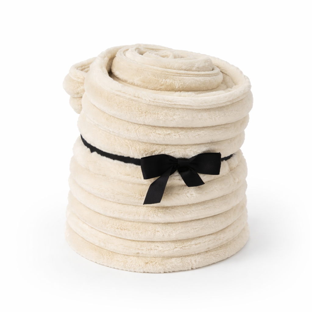 Bed Throw - Rochelle Cream (3m x 140cm)