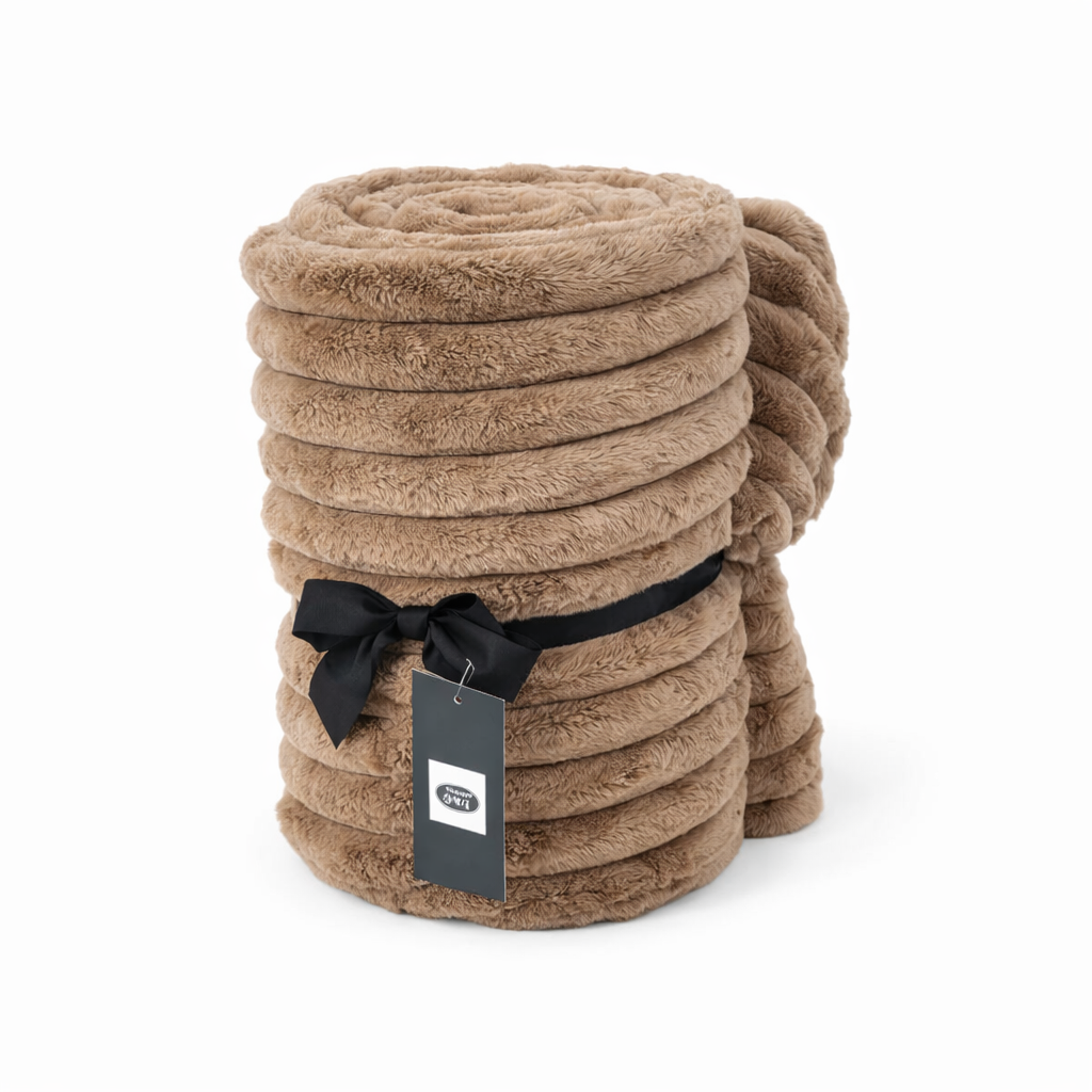 Bed Throw - Rochelle Taupe (3m x 140cm)