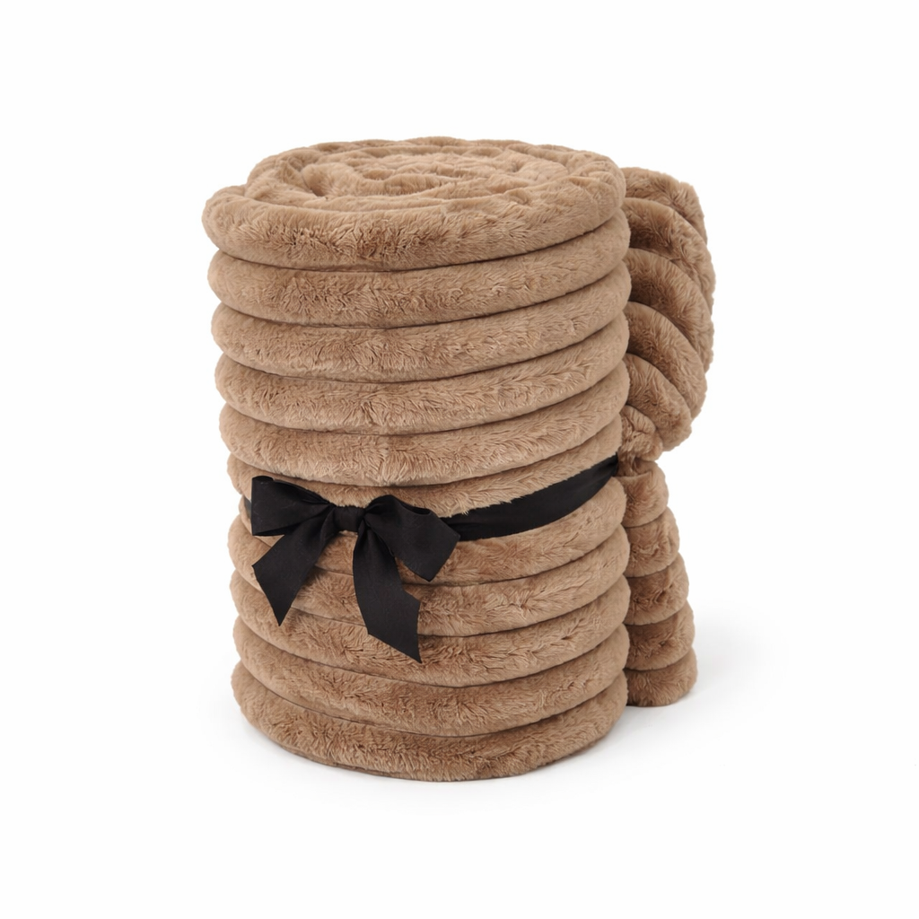 Bed Throw - Rochelle Taupe (3m x 140cm)