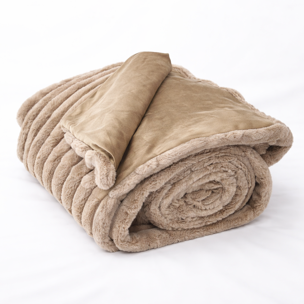Bed Throw - Rochelle Taupe (3m x 140cm)