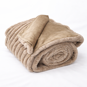 Bed Throw - Rochelle Taupe (3m x 140cm)