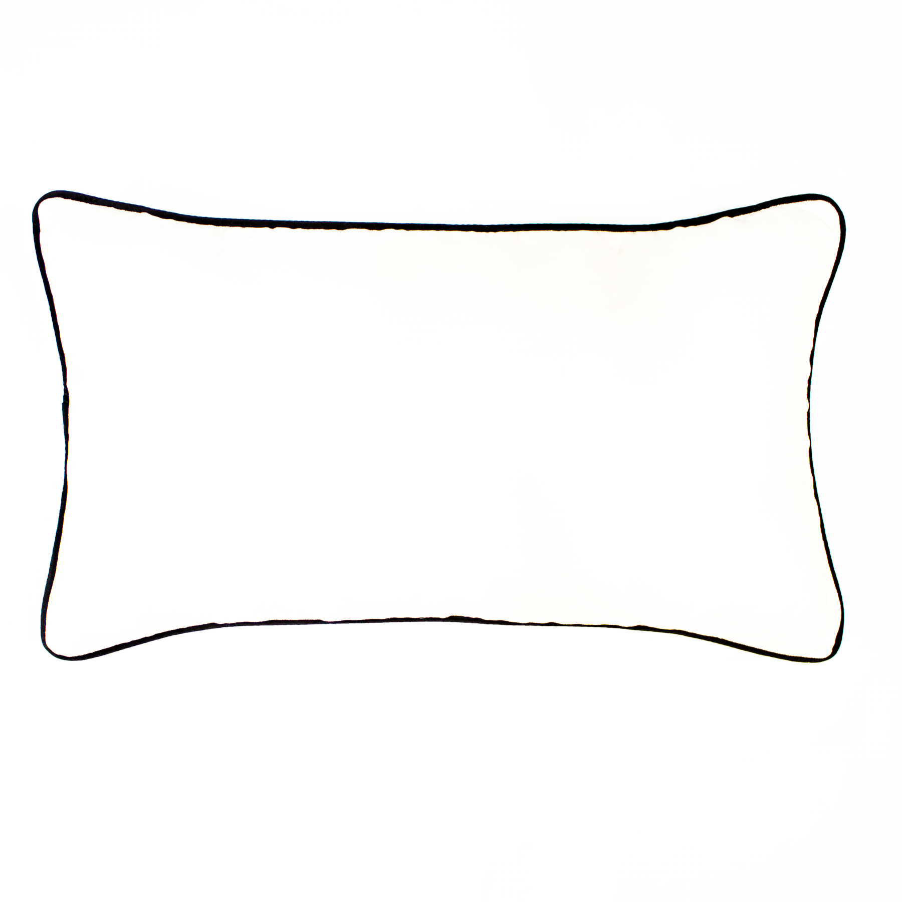 Moretti Pristine Black Piping Scatter Cushion Cover (40x70)