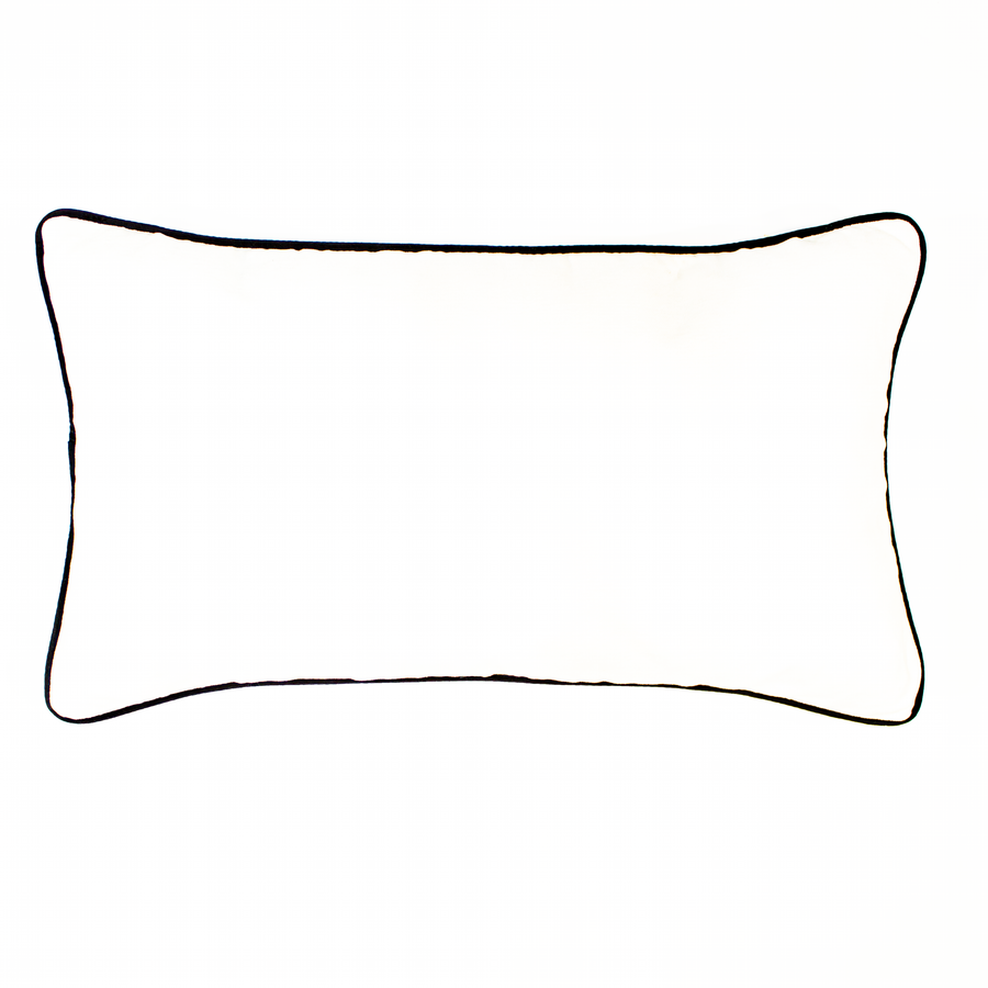Moretti Pristine Black Piping Scatter Cushion Cover (40x70)
